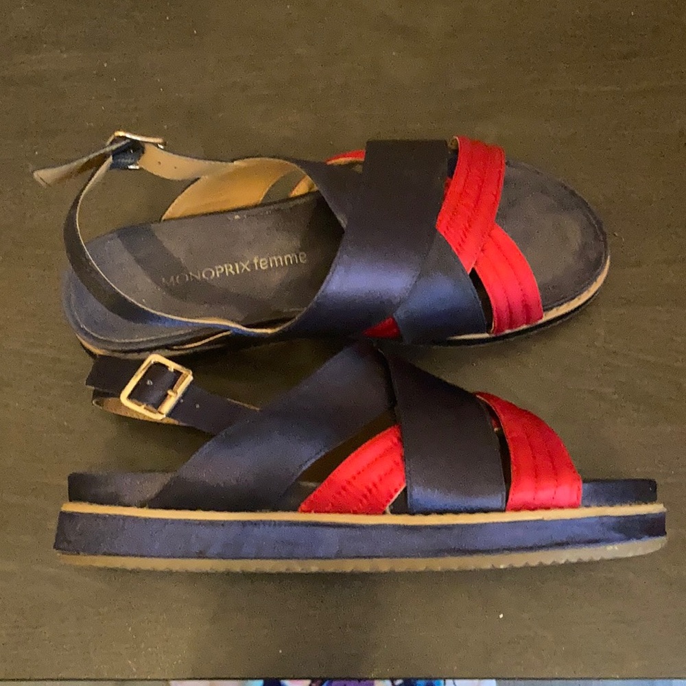 Sandals bi color satin